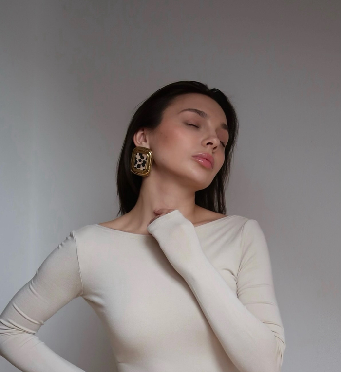 Серьги Leopard