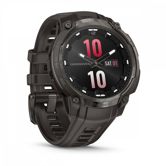 Умные часы Garmin Instinct Crossover AMOLED charcoal черный