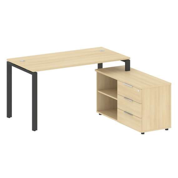 Метал Систем Рабочая станция с тумбой на П-образном м/к БП.РС-СТС-2.3 (R)