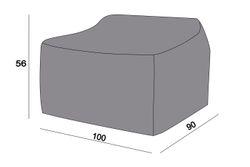 Защитный чехол на кресло Гранада 100×90×56 см, цвет серый