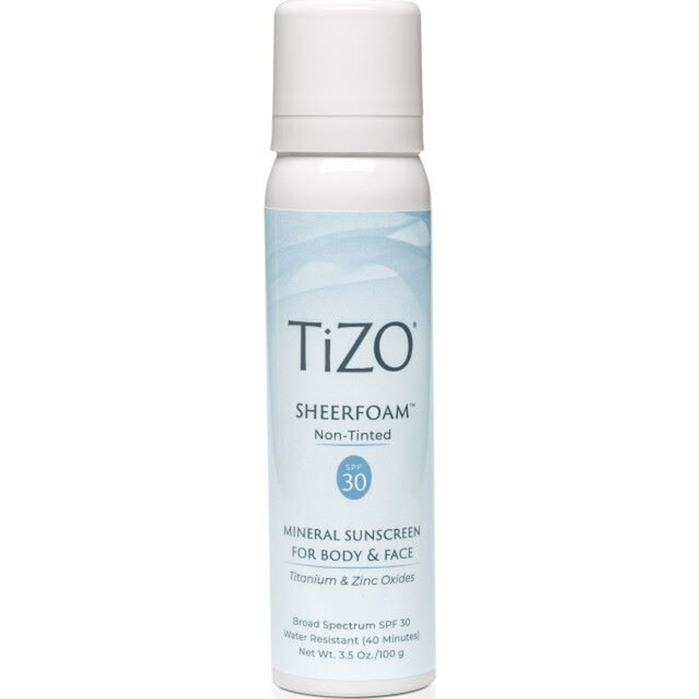 TIZO Спрей солнцезащитный для лица и тела | SheerFoam SPF-30 Non-Tinted