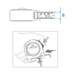 Рулетка измерительная 5 м, магнитный крюк KING TONY 79094-05M