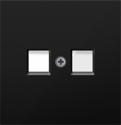 Накладка для розетки RJ45, 2-я, матовый карбон, серия R98