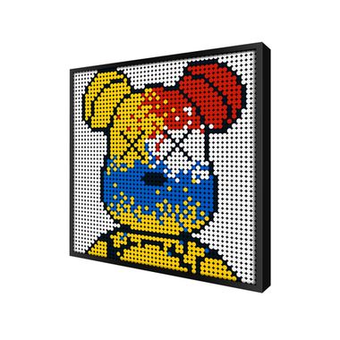 Набор для творчества Wanju pixel ART картина мозаика пиксель арт - Медведь Bearbrick x Kaws 2603 детали круглые M0103