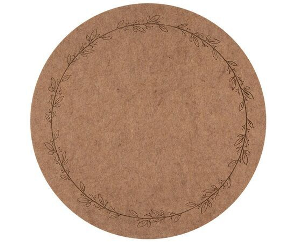 Салфетка на стол СЕРВИРОВОЧНАЯ Плейсмат под тарелки круглая Подставка кухонная для кухни и сервировки 38 см нетканый полиэстер ЭКО NP-04 105863