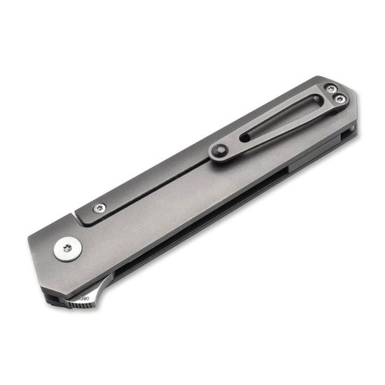Складной нож Boker 01BO196 Kwaiken Compact Flipper Marble Carbon Copper c клинком из стали Böhler M390 Microclean®, рукоять титан / карбон