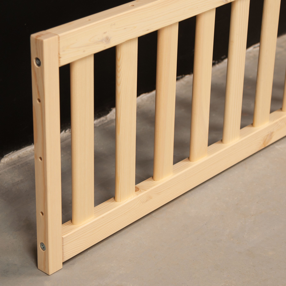 Бортик для кровати односпальной 90х200 Буфалина от падения из массива сосны, в лаке