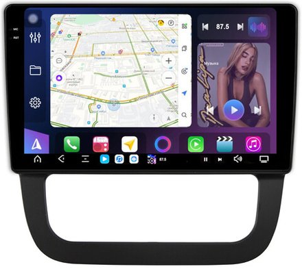Магнитола Volkswagen Jetta 5 2005-2010 (климат 2) - FarCar GX3227M монитор 10.36" 2K QLED на Android 14, TS20, 6+128Гб, CarPlay, 4G SIM-слот