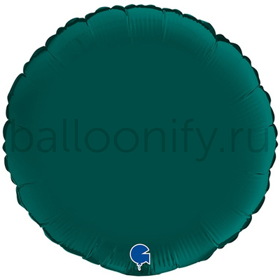 Фольгированная фигура, круг 18"/46СМ Сатин Emerald Green