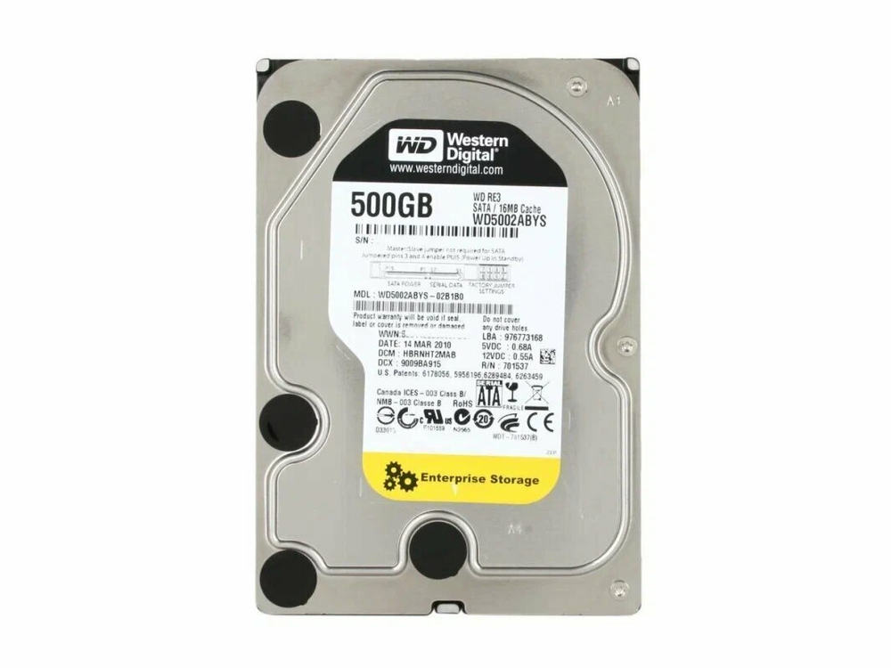 Жесткий диск WD 500 ГБ WD5002ABYS