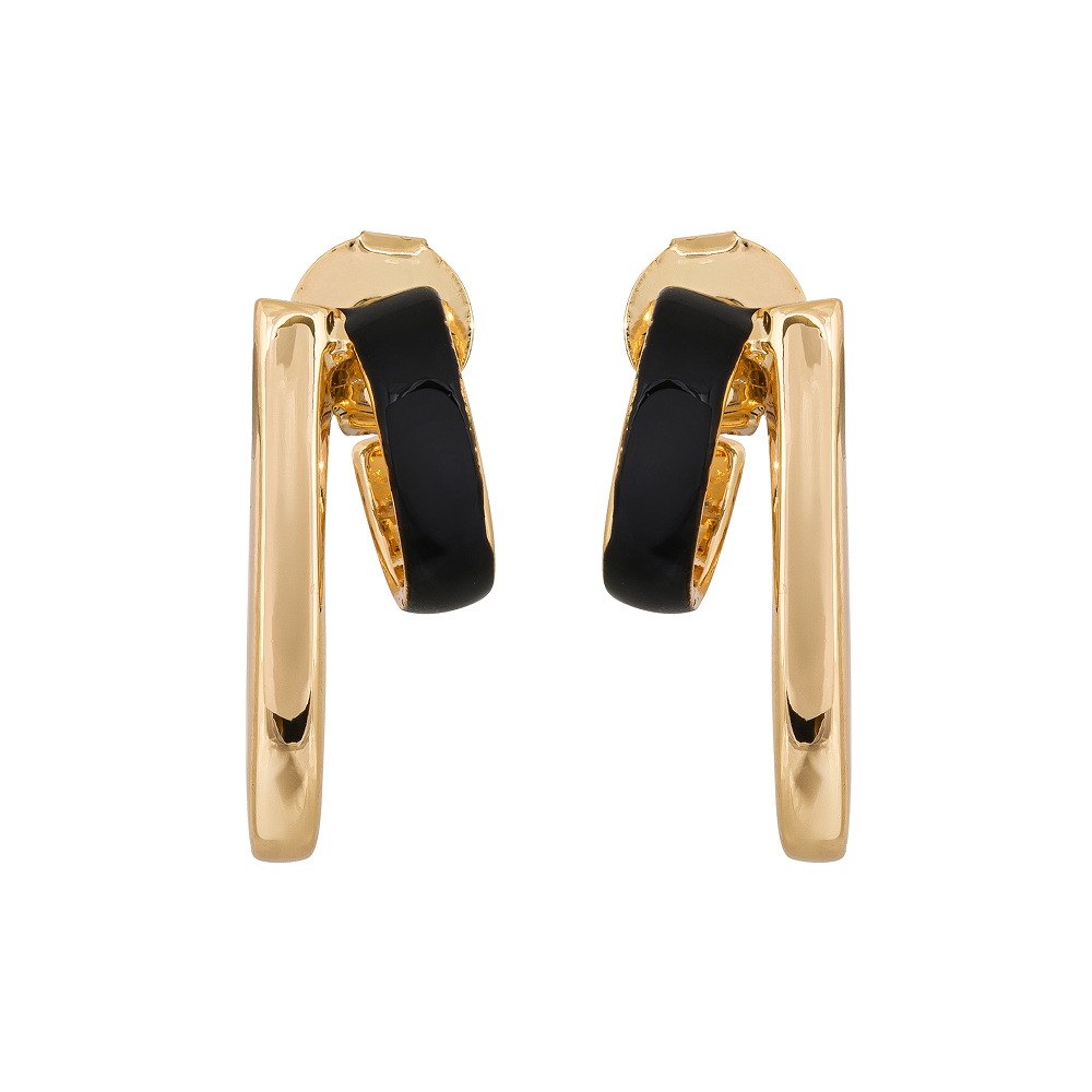 Серьги Fiore Luna BLACK EPOXY ACE23533-01 G