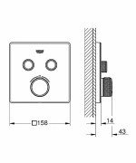 Смеситель для душа Grohe Grohtherm SmartControl 29158LS0