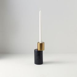 Подсвечник Aryl, 15 см, белый/черный