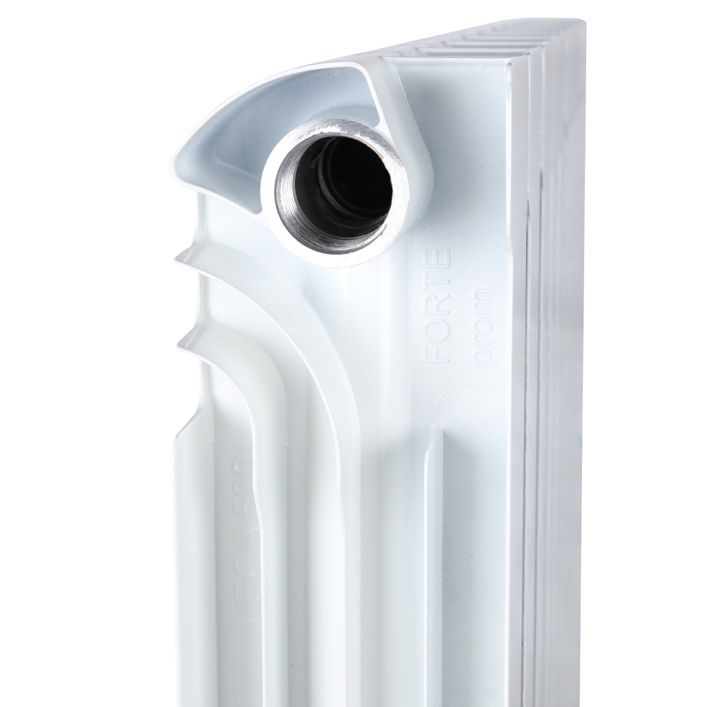 STOUT VEGA 500 10 секций радиатор алюминиевый боковое подключение (белый RAL 9016)