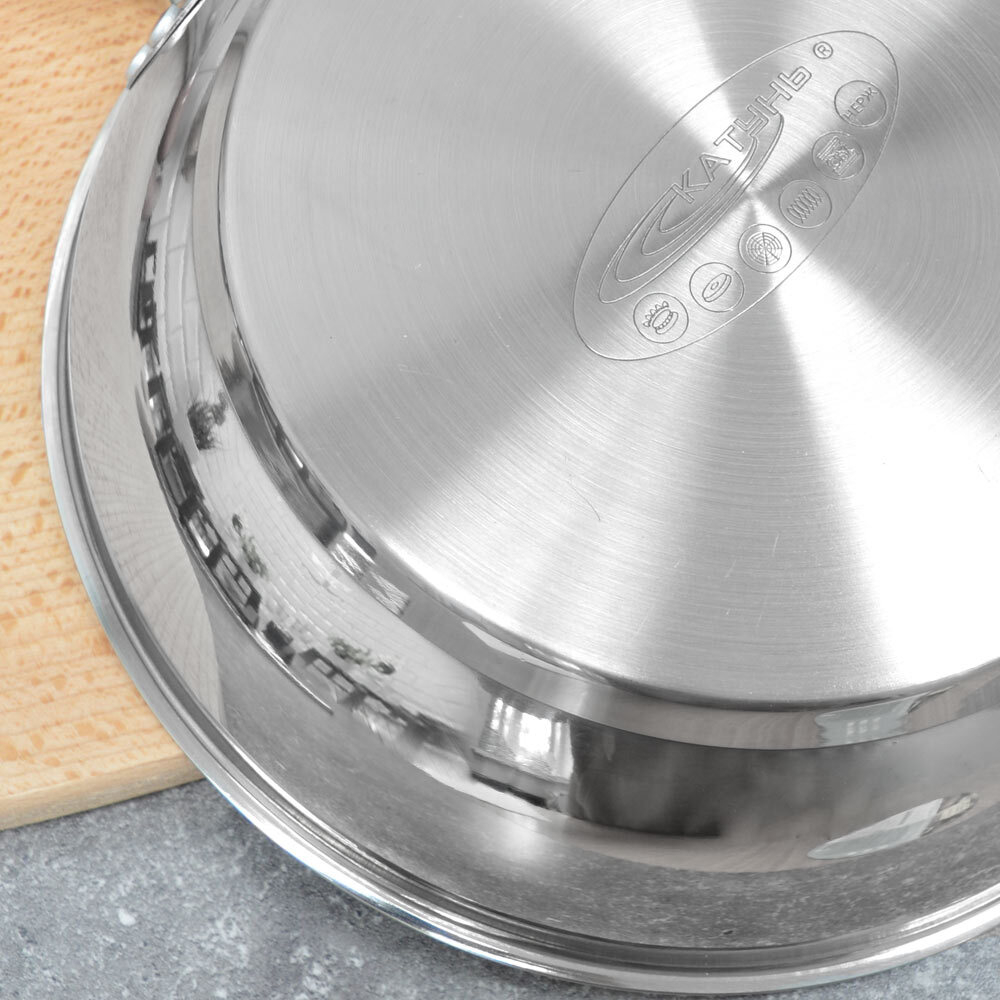 Сковорода 22см Общепит без крышки, корпус 0,6мм индукция ТРС 3,5мм