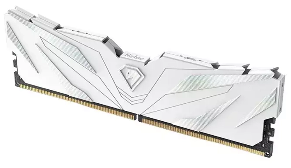 Модуль памяти 32GB (2x16GB) Netac Shadow II DDR4, 3200MHz CL16, 1.35V / NTSWD4P32DP-32W / White / with radiator RTL