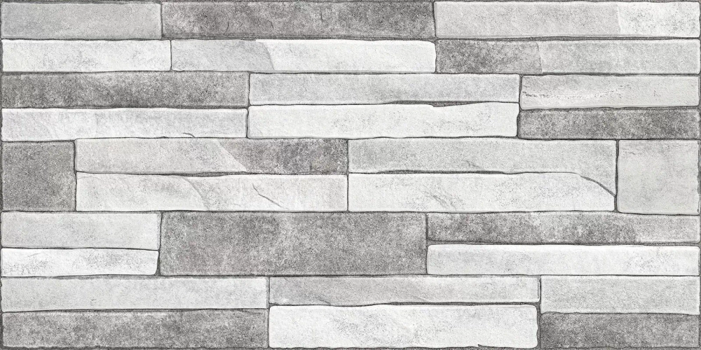 Настенная плитка Alma Ceramica TWU2550DCV17 Discover 24.9x50 микс глянцевая / рельефная под камень / под кирпич