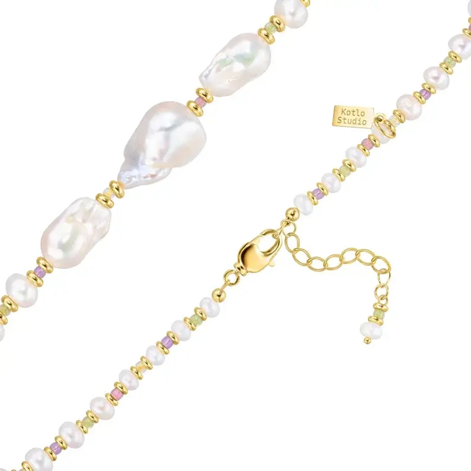 Колье Pearl Hug Gold Necklace