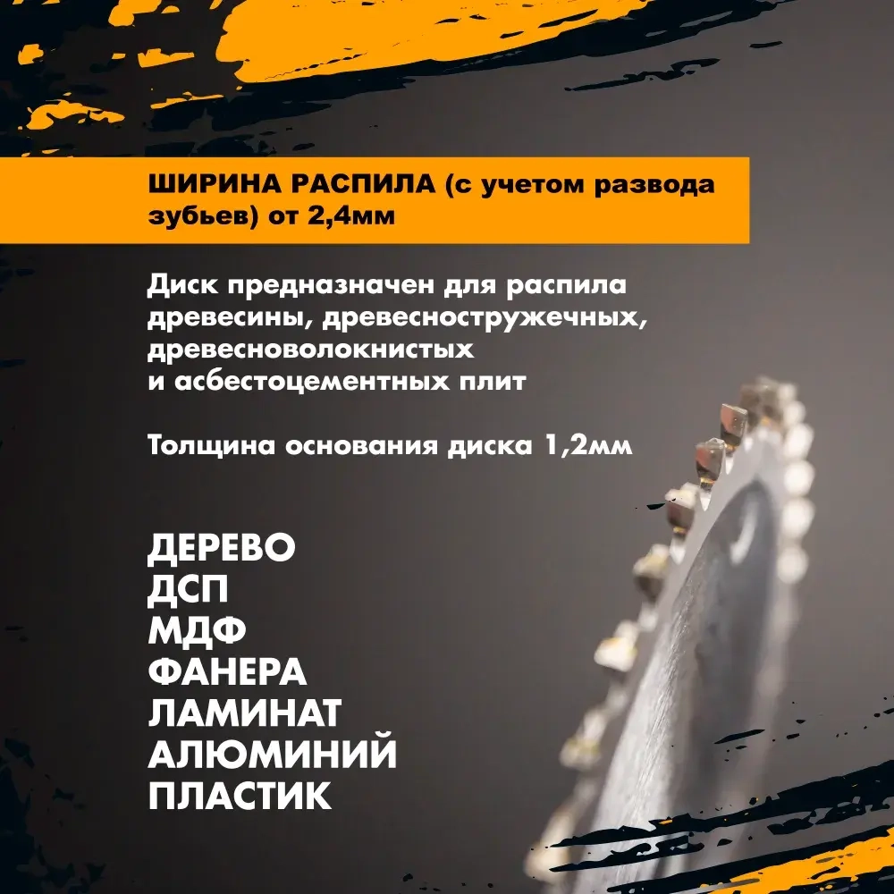 Диск по дереву на циркулярку и болгарку 110 мм 40 зубьев