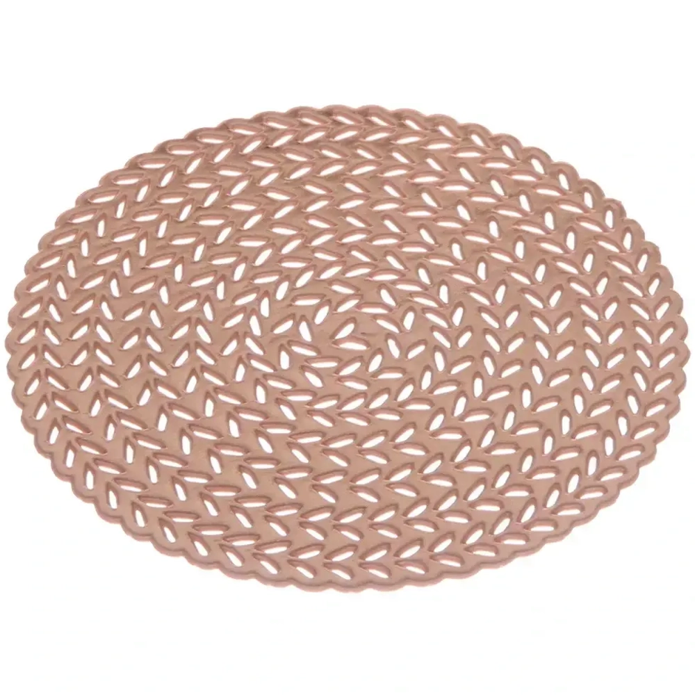 Подставка под кружку 10см в наборе 4шт «Паутинка» охра