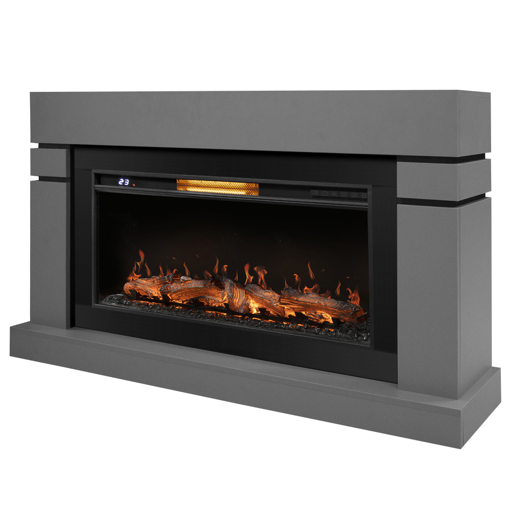 Каминокомплект: Очаг Royal Thermo Aurora RTFP/P-AR40LS, портал Lindos 42/40/36, светло-серый, р/в НС-1707003