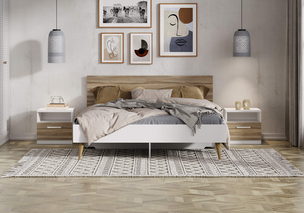 Кровать Ines (белый) (80x190)