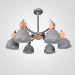 Люстра на штанге ROLLA 6 Gray