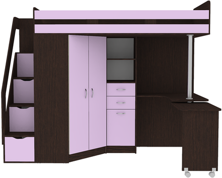 Кровать-чердак КарИВи Мийа Венге Ирис