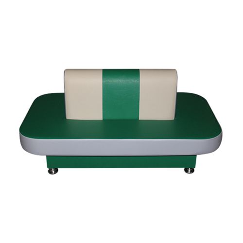 Диван круговой для раздевания (овальный) зелено-бежевый с серым