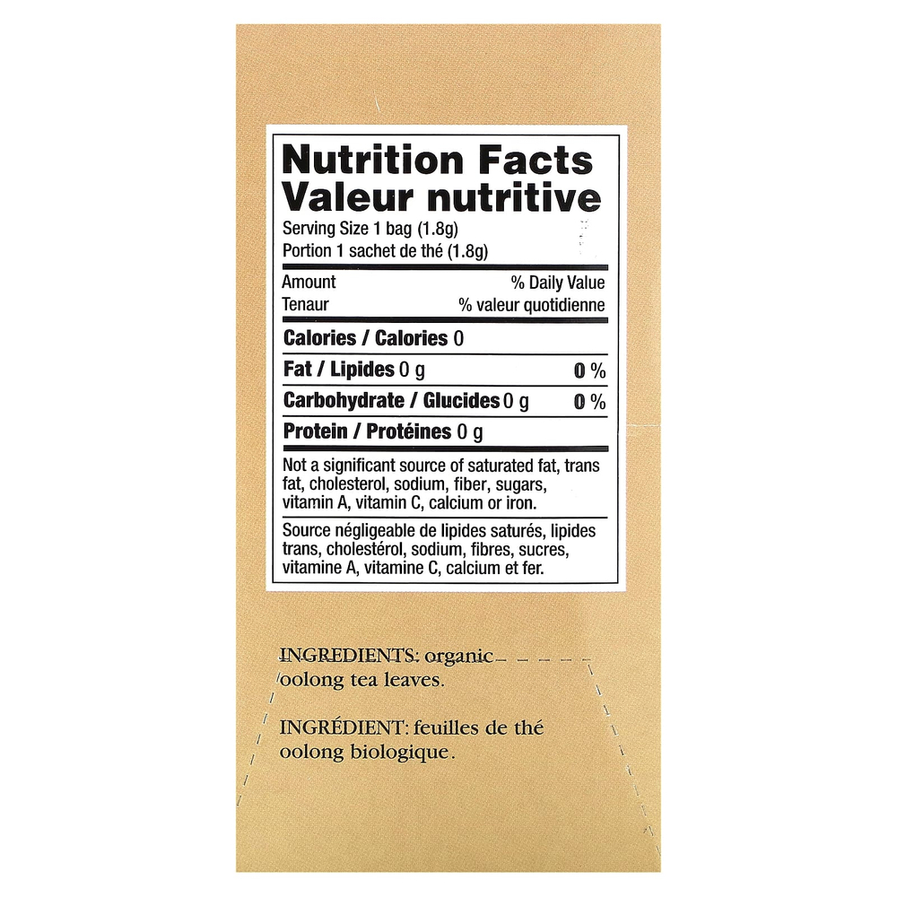 Uncle Lee's Tea, Imperial Organic, чай улун, 18 чайных пакетиков, 32,4 г (1,14 унции)