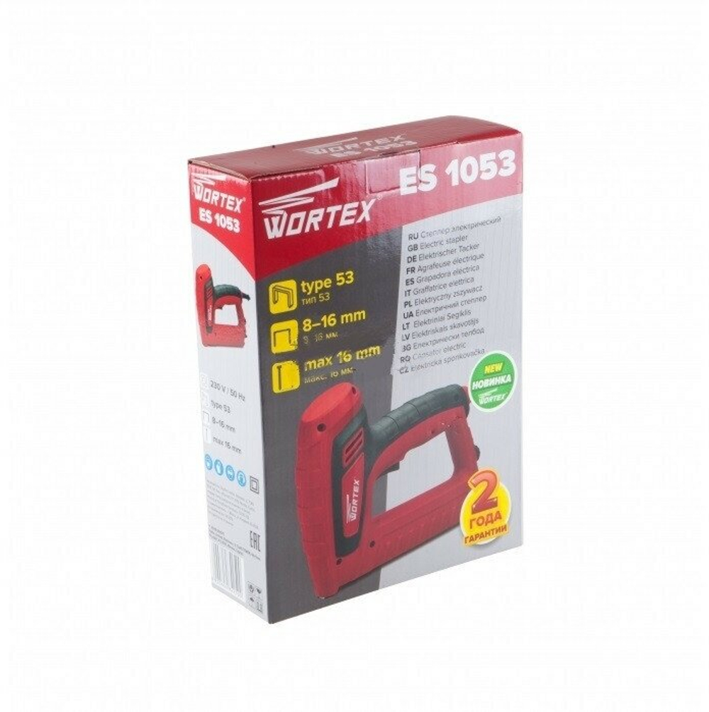 Скобогвоздезабивной пистолет Wortex Пистолет скобозабивной WORTEX ES 1053 (ES105300011) красный