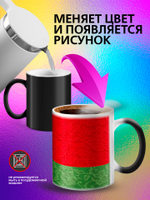 Кружка хамелеон с флагом "Молдова"