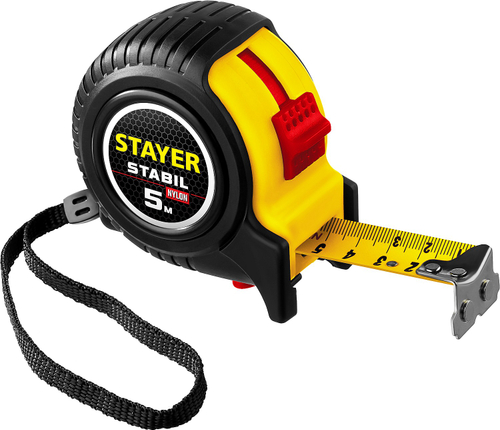 STAYER Stabil, 5 м х 25 мм, рулетка, Professional (34131-05-25)