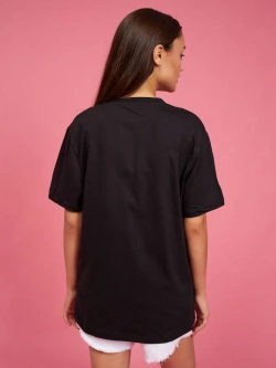 Футболка черная унисекс базовая с принтом Калифорния