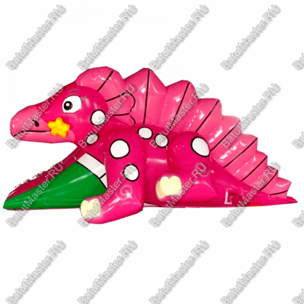 Надувная горка "Розовый динозаврик" 6.5*4*3 м