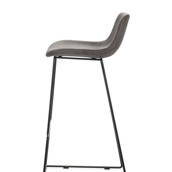 Барный стул Neo с мягкой серой обивкой