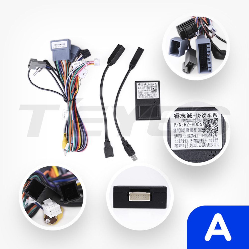 Комплект рамки с разъёмами 9"+can Honda Accord 10 CV X 2017-2021 [A] без круга - Car-Smart 9515А