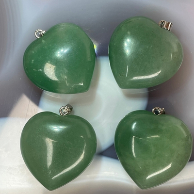 26982 Авантюрин Кулон сердце 30мм