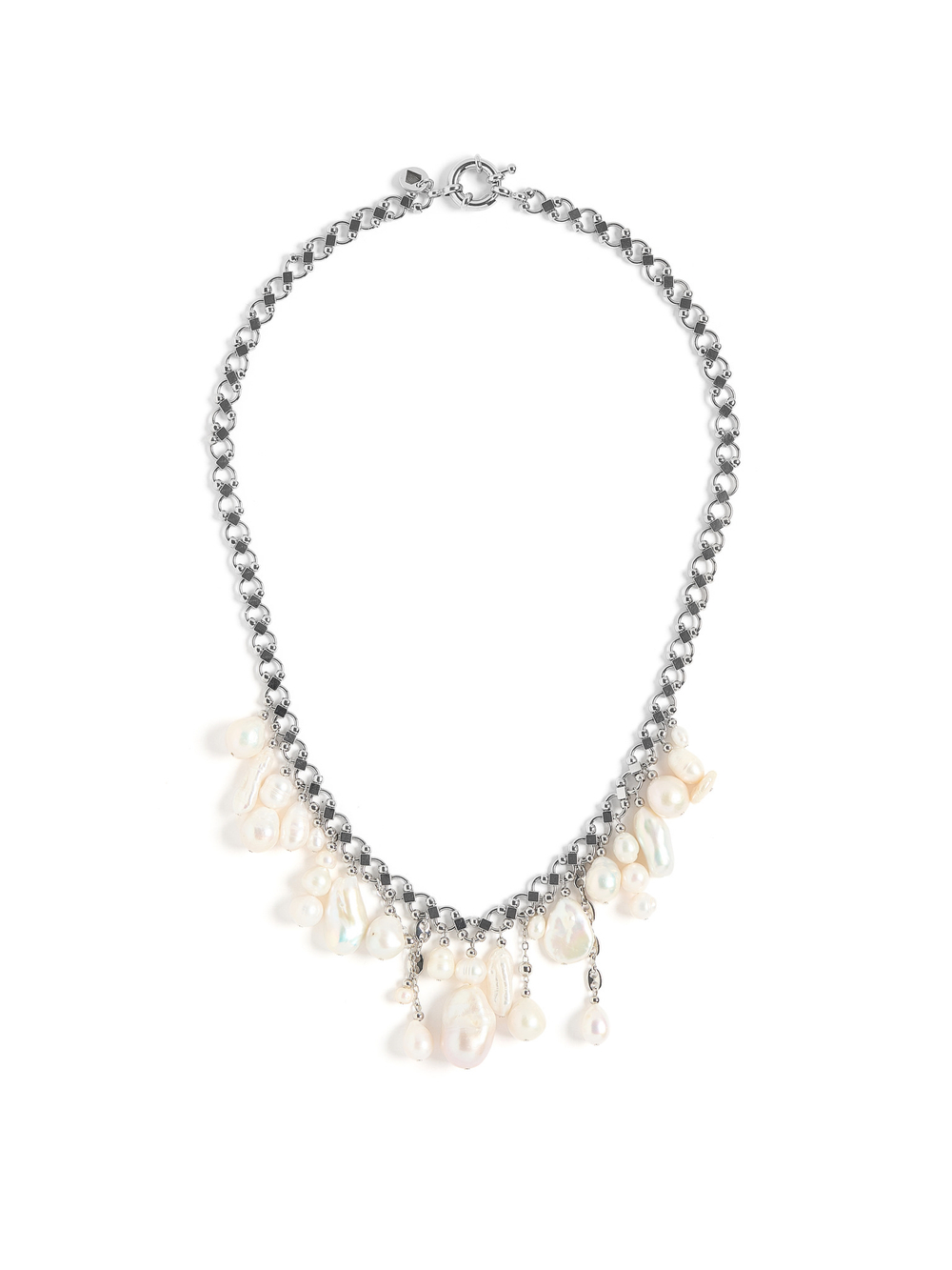 Колье "Pearl cluster" Silver