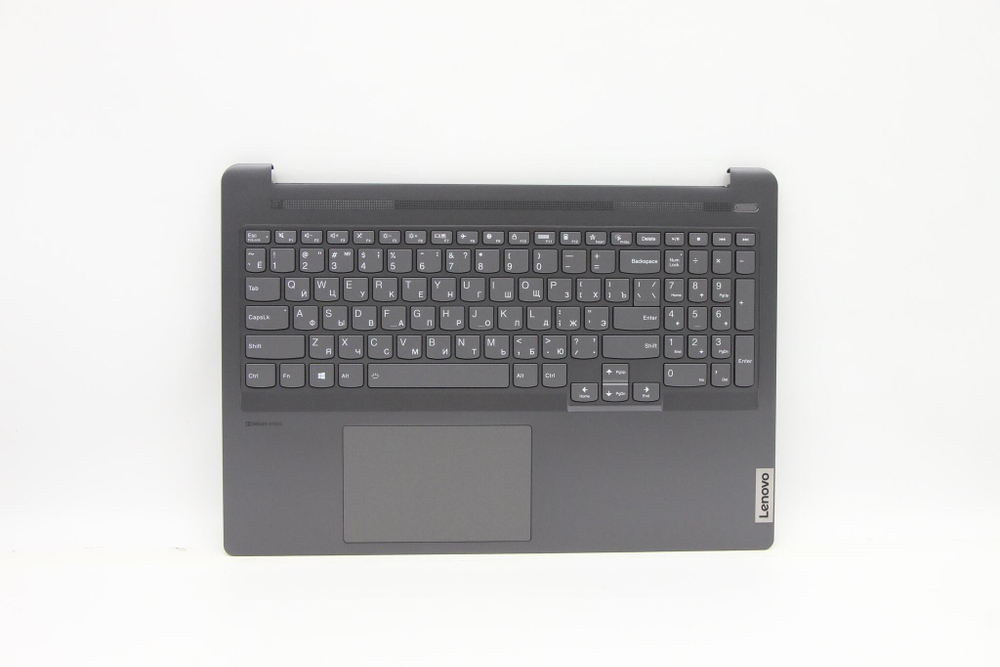 Верхняя панель с клавиатурой (топкейс) для ноутбука Lenovo Legion 5 Pro-16ACH6. раскладка - русская, с подсветкой, серая (5CB1C75019), оригинал