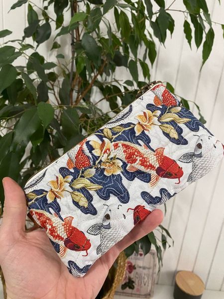 КАРПЫ КОИ, на белом, 100% хлопок 6