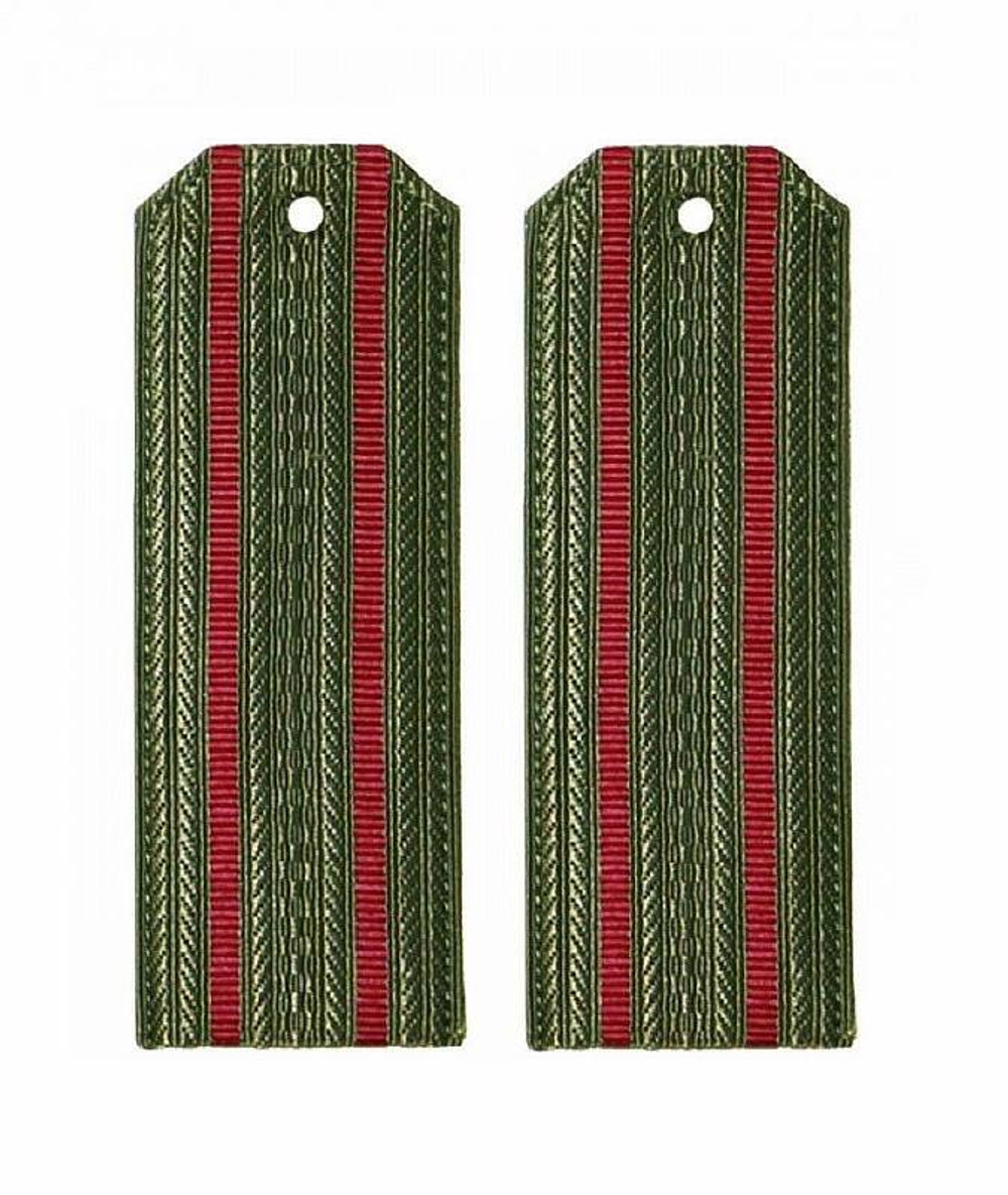 Погоны оливковые два краповых просвета (пластик)