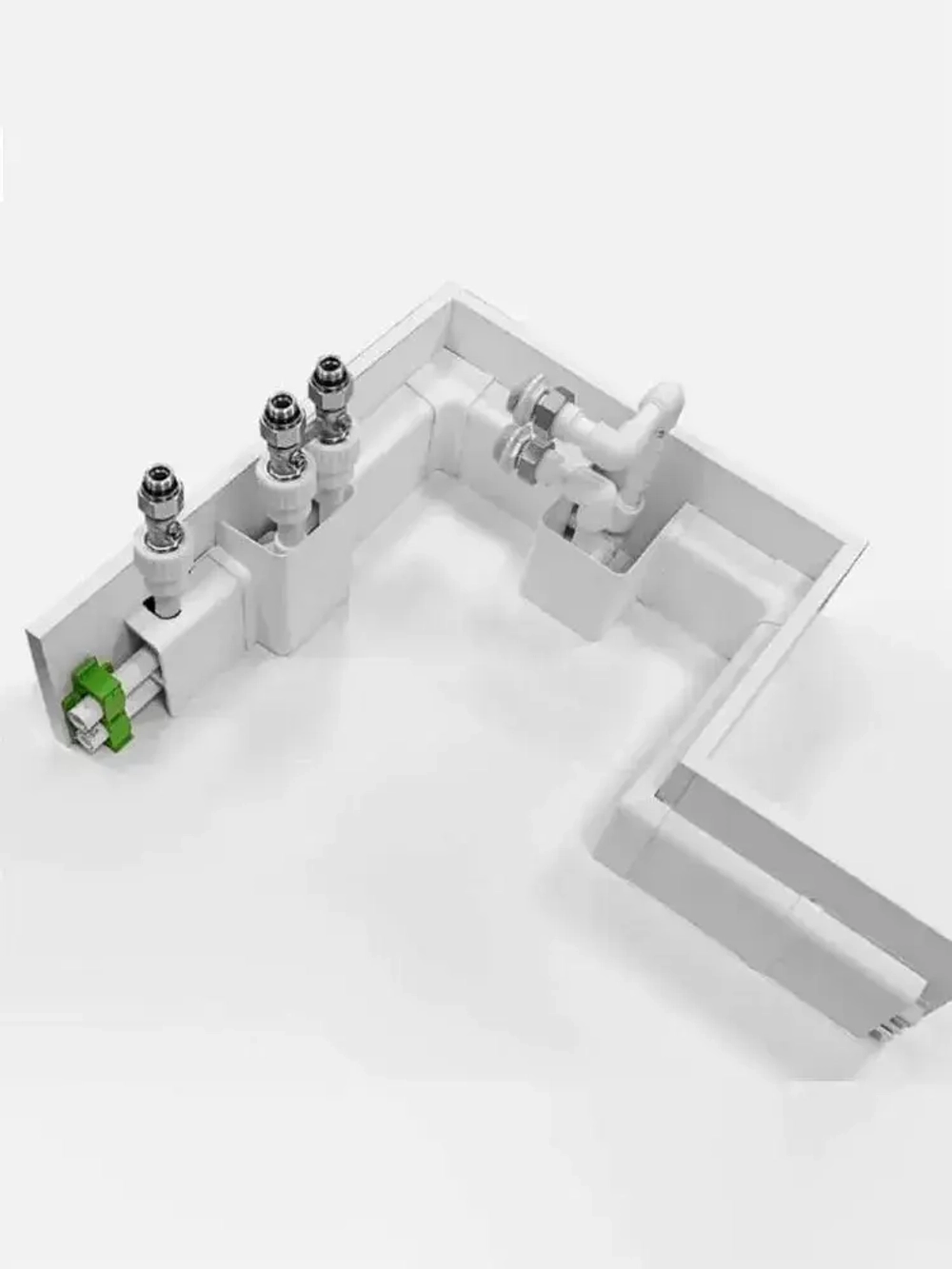 Напольный плинтус для труб отопления Aqua 37 (Аква) длинна 2.2 метра