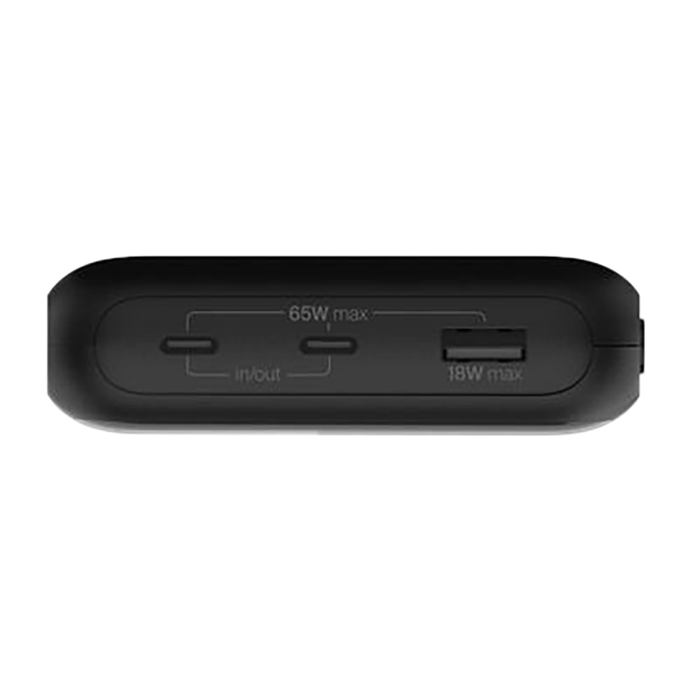 Внешний аккумулятор Belkin BoostCharge Pro 20K (20000 мА·ч) (BPB020) Проводная зарядка: 2 USB-C, USB-A. Беспроводная зарядка: нет. Есть дисплей, поддержка PD и PPS. Энергоёмкость — 70,85 Вт·ч. Максимальная выходная мощность — 65 Вт
