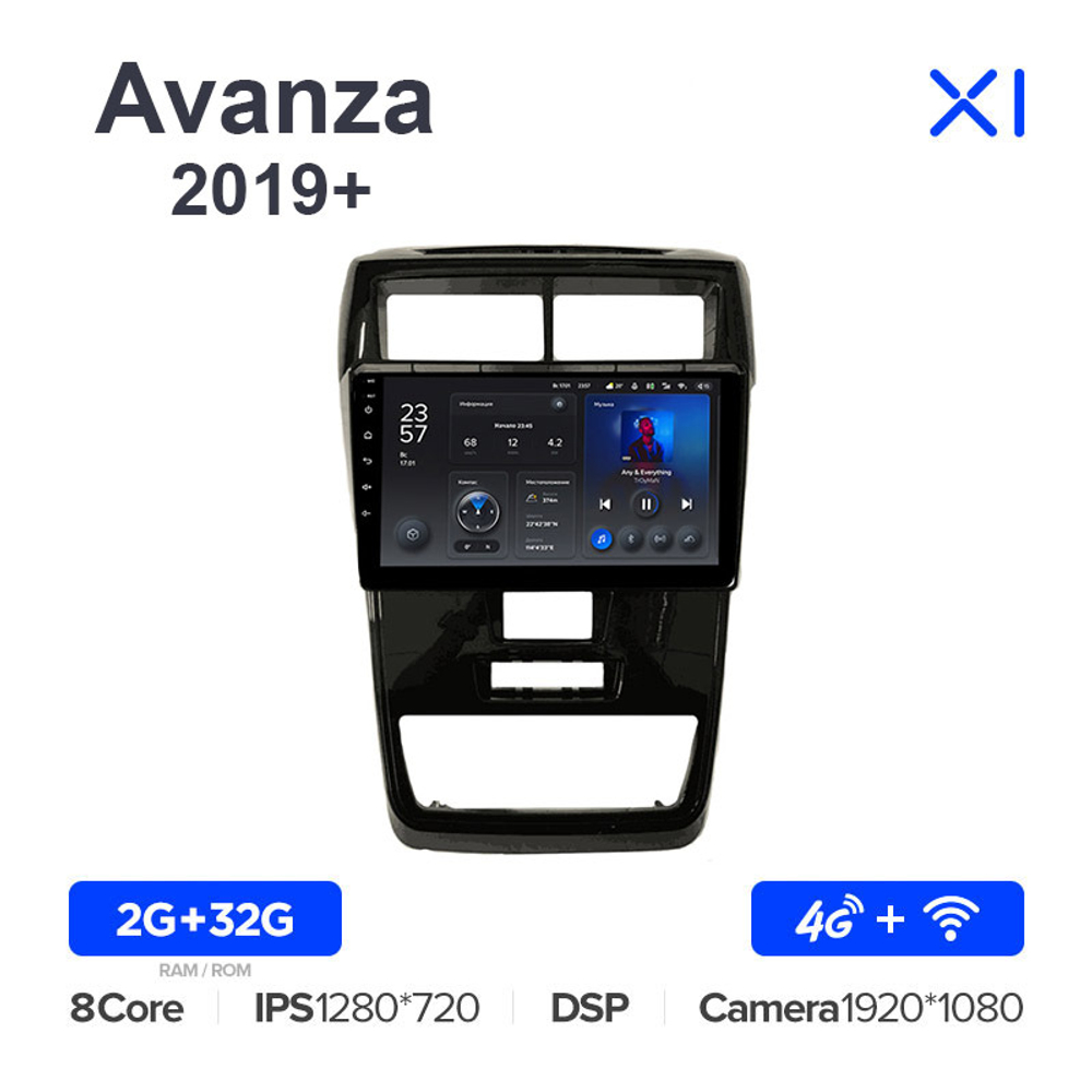 Teyes X1 9"для Toyota Avanza 2019+