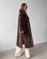 Пальто женское из экомеха мод. PF 2368 леопард