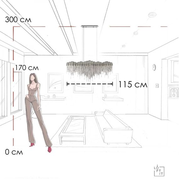 Подвесная люстра LOFT IT Volver 10404/1150L SN