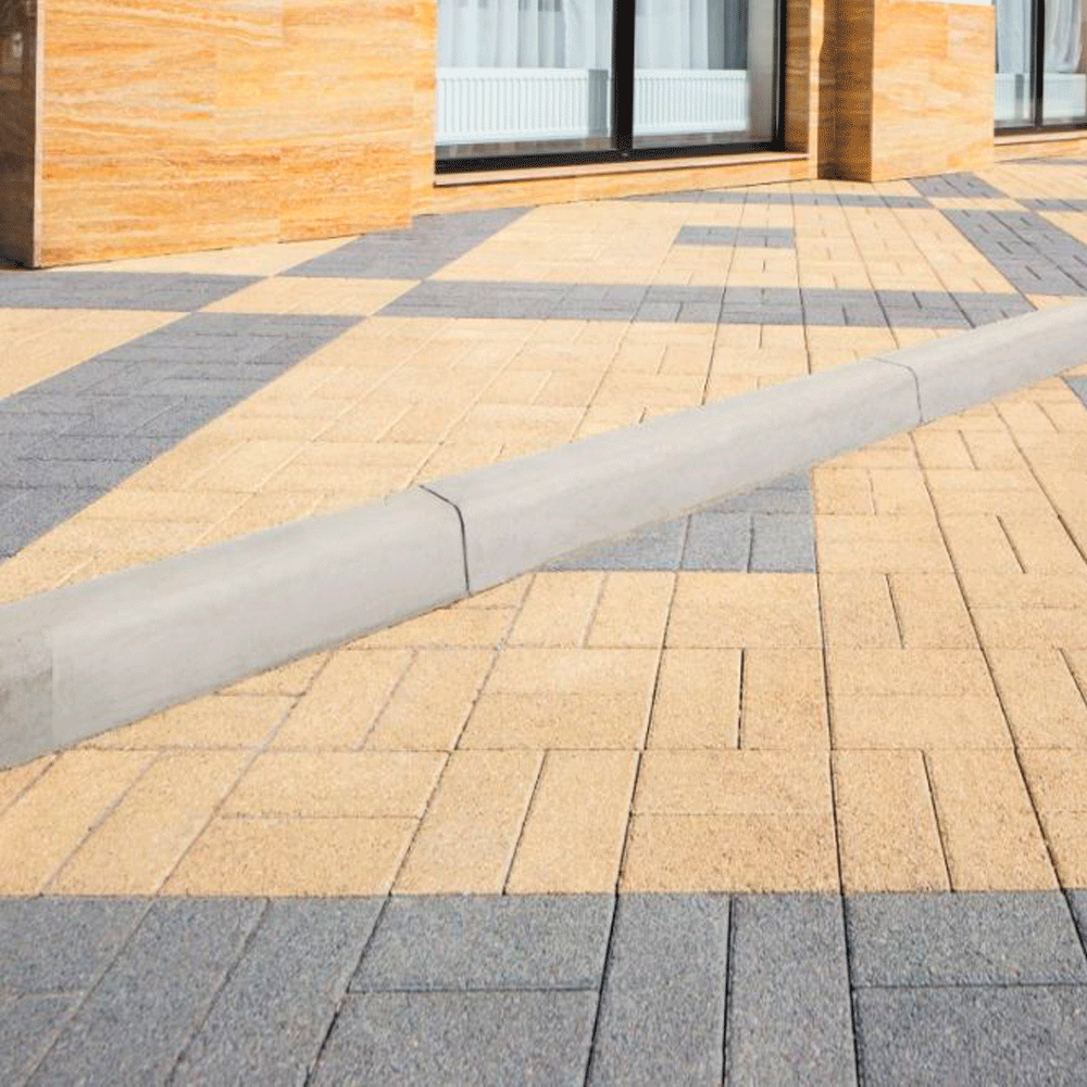 Тротуарная плитка ПРЯМОУГОЛЬНИК 200x100 мм - Гранит Серый