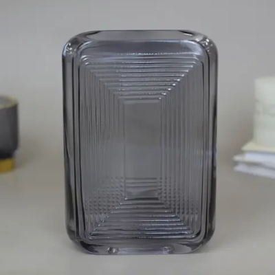 Ваза стеклянная «Мальвина» 13*19,5см серый