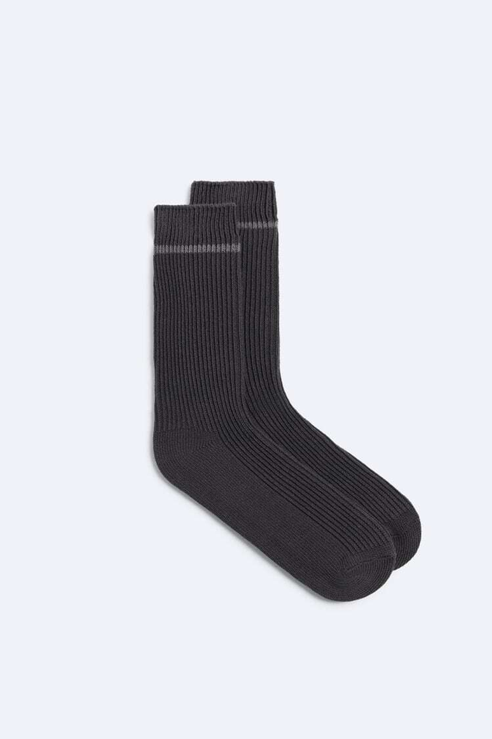 ZARA НОСКИ В РУБЧИК, СЕРЫЙ